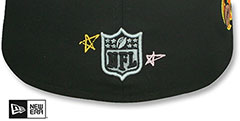 Raiders ALL-OVER SCRIBBLE Black Fitted Hat by New Era - 4th View