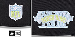 Raiders COLOR PACK SIDE-PATCH Black Fitted Hat by New Era - 4th View