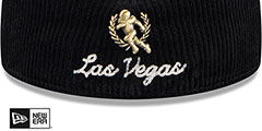 Raiders LETTERMAN PIN CORDUROY Black Fitted Hat by New Era - 4th View