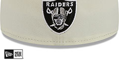 Raiders NFL LIGATURE White-Black Fitted Hat by New Era - 4th View