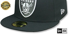 Raiders NFL TEAM-BASIC Charcoal-White Fitted Hat by New Era - 4th View