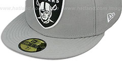 Raiders NFL TEAM-BASIC Grey-Black-White Fitted Hat by New Era - 4th View