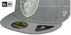 Raiders NFL TEAM-BASIC Light Grey-White Fitted Hat by New Era - 4th View