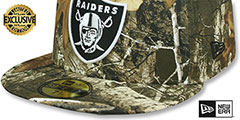 Raiders NFL TEAM-BASIC Realtree Camo Fitted Hat by New Era - 4th View