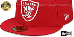 Raiders NFL TEAM-BASIC Red-White Fitted Hat by New Era - 4th View