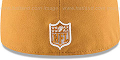 Raiders NFL TEAM-BASIC Panama Tan-White Fitted Hat by New Era - 4th View