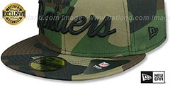 Raiders NFL TEAM-SCRIPT Army Camo Fitted Hat by New Era - 4th View