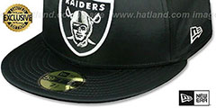 Raiders SATIN BASIC Black Fitted Hat by New Era - 4th View