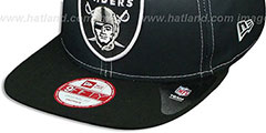 Raiders SUBLENDER SNAPBACK Black-White Hat by New Era - 4th View