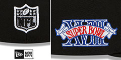 Raiders SUPER BOWL XVIII SIDE-PATCH Black Fitted Hat by New Era - 4th View