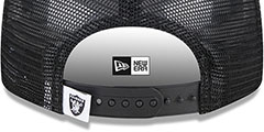 Raiders TEAM-BASIC TRUCKER SNAPBACK Black Hat by New Era - 4th View