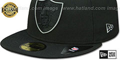 Raiders TONAL-POP Black-Charcoal Fitted Hat by New Era - 4th View