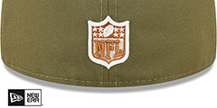 Rams 2T COLOR PACK Olive-Tan Fitted Hat by New Era - 4th View