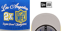 Rams LETTERMAN SIDE-PATCH Fitted Hat by New Era - 4th View