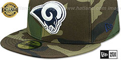 Rams NFL TEAM-BASIC Army Camo Fitted Hat by New Era - 4th View