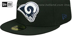 Rams NFL TEAM-BASIC Black-Navy Fitted Hat by New Era - 4th View