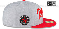 Raptors ROPE STITCH DRAFT Grey-Red Fitted Hat by New Era - 4th View