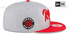 Raptors ROPE STITCH DRAFT SNAPBACK Grey-Red Hat by New Era - 4th View