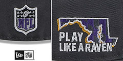 Ravens 2024 ONSTAGE NFL DRAFT Grey Fitted Hat by New Era - 4th View