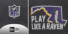 Ravens 2024 NFL DRAFT STRETCH-SNAP Grey Hat by New Era - 4th View