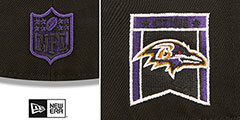 Ravens BANNER SIDE-PATCH Black Fitted Hat by New Era - 4th View