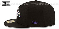 Ravens BEVEL Black Fitted Hat by New Era - 4th View