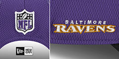 Ravens DASHMARK SIDELINE SNAPBACK Purple-Black Hat by New Era - 4th View