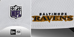 Ravens DASHMARK SIDELINE SNAPBACK White-Black Hat by New Era - 4th View