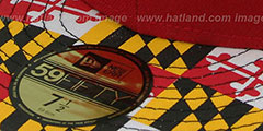 Ravens MARYLAND-FLAG Red Fitted Hat by New Era - 4th View