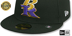 Ravens NFL LIGATURE Black Fitted Hat by New Era - 4th View