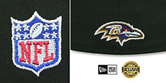 Ravens NFL LIGATURE SIDE-PATCH Black-Purple Fitted Hat by New Era - 4th View