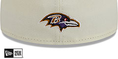 Ravens NFL LIGATURE White-Purple Fitted Hat by New Era - 4th View