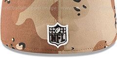 Ravens NFL TEAM-BASIC Desert Storm Camo Fitted Hat by New Era - 4th View