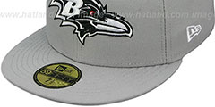 Ravens NFL TEAM-BASIC Grey-Black-White Fitted Hat by New Era - 4th View