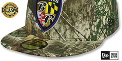 Ravens NFL TEAM-BASIC Realtree Camo Fitted Hat by New Era - 4th View