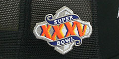 Ravens SB XXXV MESH-BACK SIDE-PATCH Black-Black Fitted Hat by New Era - 4th View