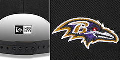 Ravens TEAM-SCRIPT SNAPBACK Black Hat by New Era - 4th View