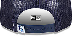 Rays TEAM-BASIC TRUCKER SNAPBACK Navy Hat by New Era - 4th View