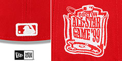 Red Sox 1999 ASG SIDE-PATCH UP Red-White Fitted Hat by New Era - 4th View