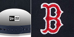 Red Sox TEAM-SCRIPT SNAPBACK Navy Hat by New Era - 4th View