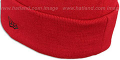 Red Wings NHL-BIGGIE Red Knit Beanie Hat by New Era - 4th View