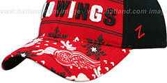 Red Wings UGLY SWEATER FLEX Black-Red Hat by Zephyr - 4th View