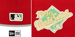 Reds 1990 WS CITRUS POP Red-Green Fitted Hat by New Era - 4th View