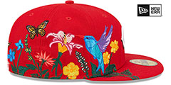 Reds SIDE-BLOOM Red Fitted Hat by New Era - 4th View