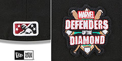 River Cats MILB MARVEL DEFENDERS SIDE-PATCH Black Fitted Hat by New Era - 4th View