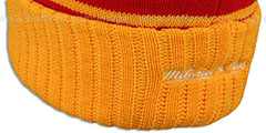 Rockets HIGH-5 CIRCLE BEANIE Red-Gold by Mitchell and Ness - 4th View