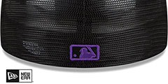 Rockies BATTING PRACTICE TRUCKER Black-Purple Fitted Hat by New Era - 4th View