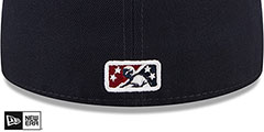 RoughRiders MILB MARVEL DEFENDERS Navy-Burgundy Fitted Hat by New Era - 4th View