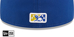 RubberDucks MILB ONFIELD ALTERNATE-2 Royal Fitted Hat by New Era - 4th View