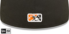 Rumble Ponies THEME NIGHT Black-Orange Fitted Hat by New Era - 4th View